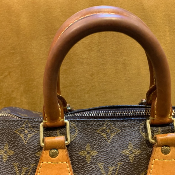 Louis Vuitton Speedy 25 Monogram Leather Satchel Shoulder Bag Purse - Picture 2 of 16